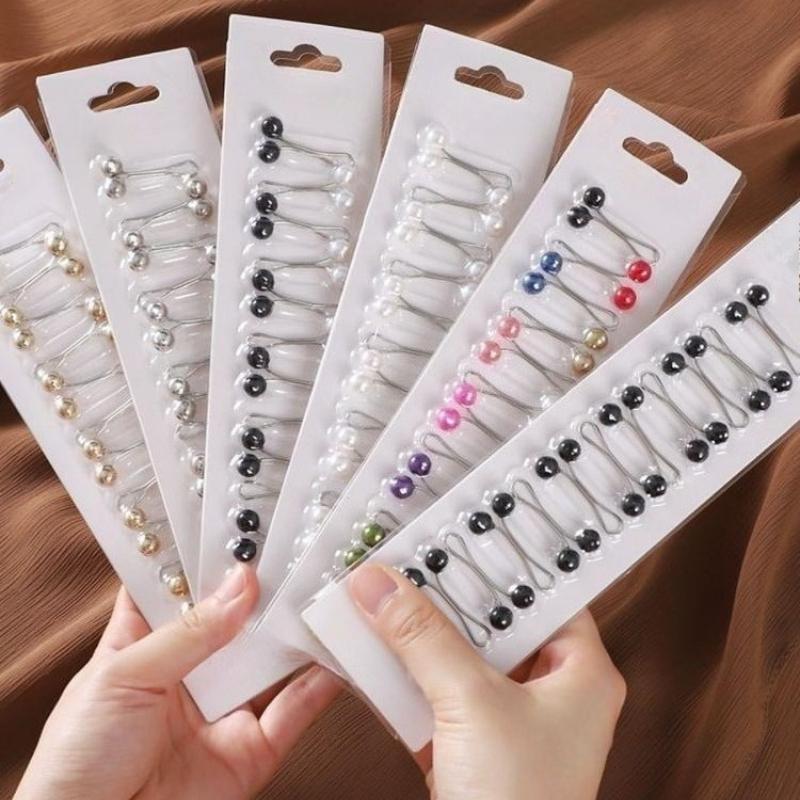 10-20pcs/lot Anti Slip Brooch Headscarf Shawl Scarf Lady Fixed Pins Scarf Hijab Clips Pearl Stylish Brooch for Women Jewelry