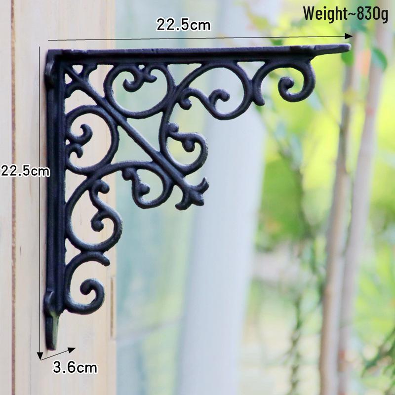 Retro Triangle Cast Iron Roman Column Wall Shelf Bracket