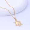 European and American cross-border new hot selling temperament niche turtle pendant necklace micro inlaid with zircon autumn and