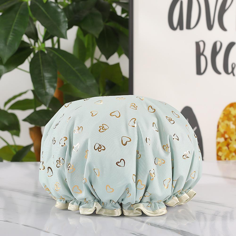 Wodoodporny Czepek Podwójny Gwiazdka Czepek na Włosy Złoty Nadruk Terylen Bawełna Czepek Kąpielowy Kąpiel Kobiety