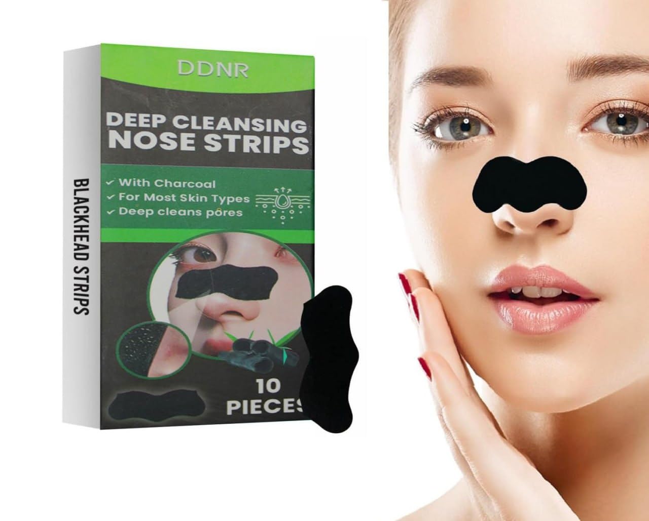 Flygon Blackhead Removal Nose Strips - Deep Cleansing Charcoal Nose Patches for Men | Women | Pore Strips for Blackheads | Whiteheads | Skin Clea
