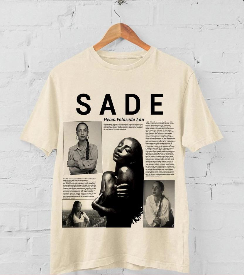

Sade Album Graphic Lyrics Black Unisex T-Shirt Mens Womens Tees Top, S-4XL 4XL