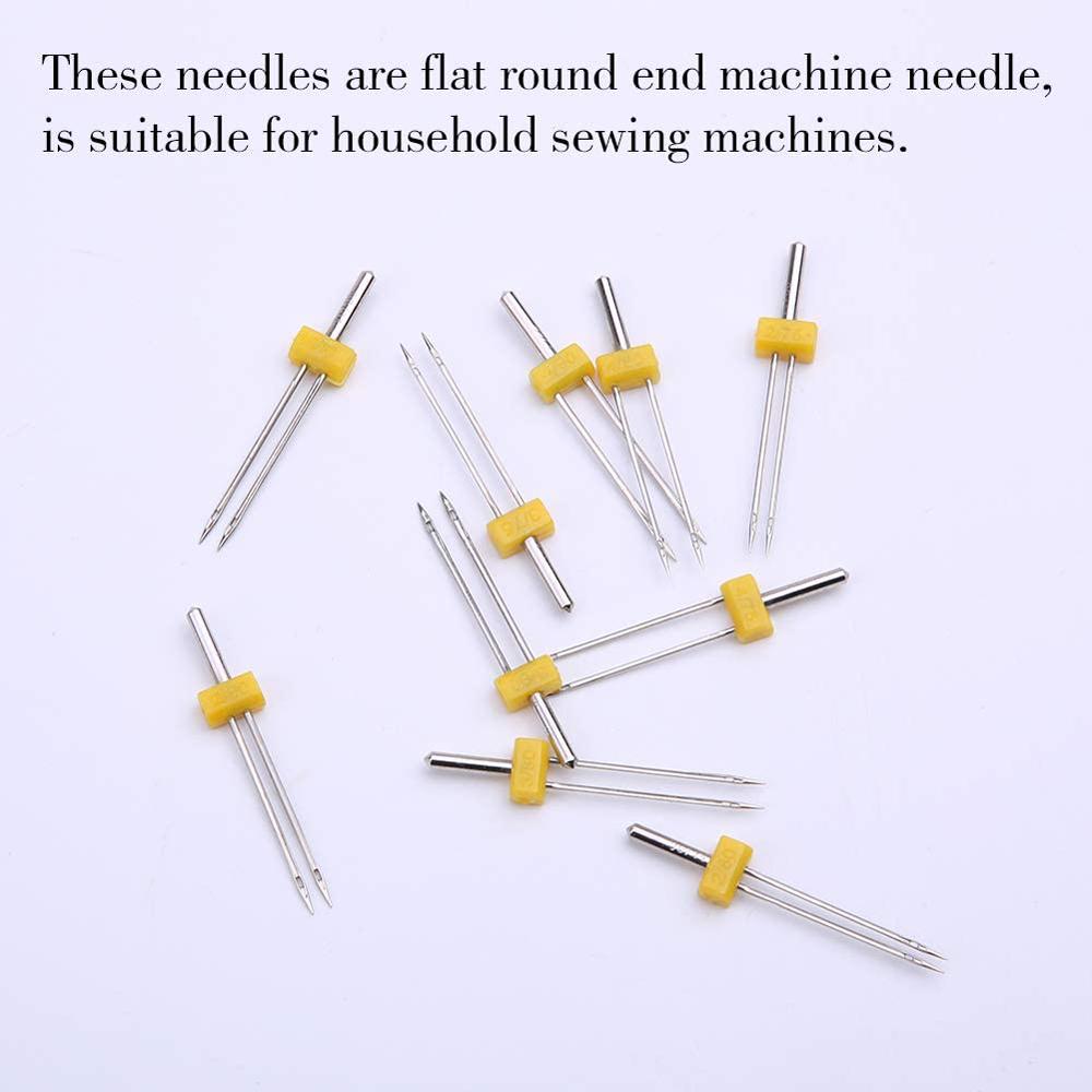 3PCS Sewing Machine Twin Needles Double Twin Stretch Needles 3/75 3/80 3/90 Sewing Needles for Embroidery DIY Sewing Accessories