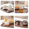 Wooden Serving Tray with Handles Bamboo Tea Tray Food Tray for Breakfast Coffee Dessert Snack Platter Home Coffee Table