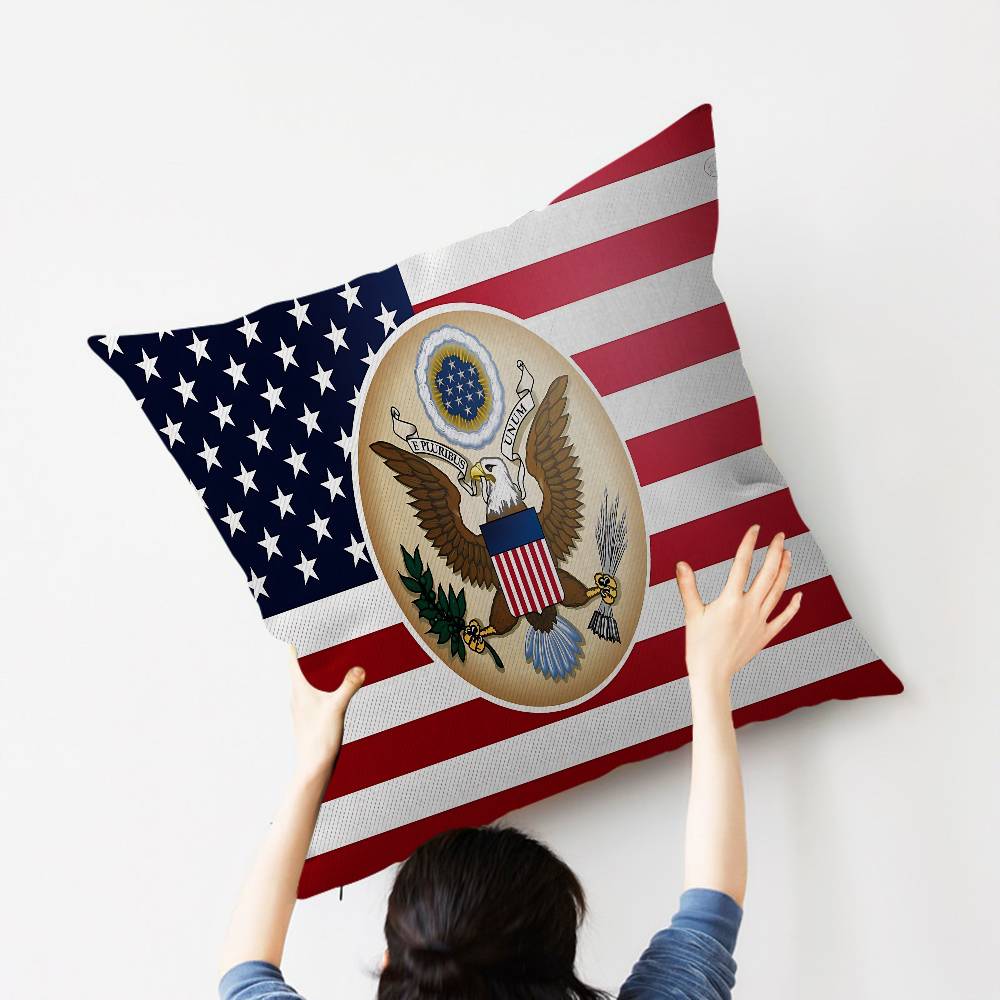 American Flag USA Maple Design Cushion Cover Happy Autumn Harvest decor Holiday Decorati Pillow Cover