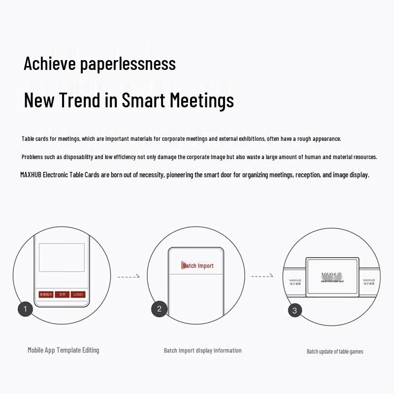 MAXHUB 7.4-inch E-Ink Electronic Desk Card (CN version)