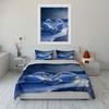 Romantic Swans With Icy Heart Printed Duvet Cover Set1 Duvet Cover+2 Pillowcasemulti Size Bedroom Bedding Decor Luxury Gifts