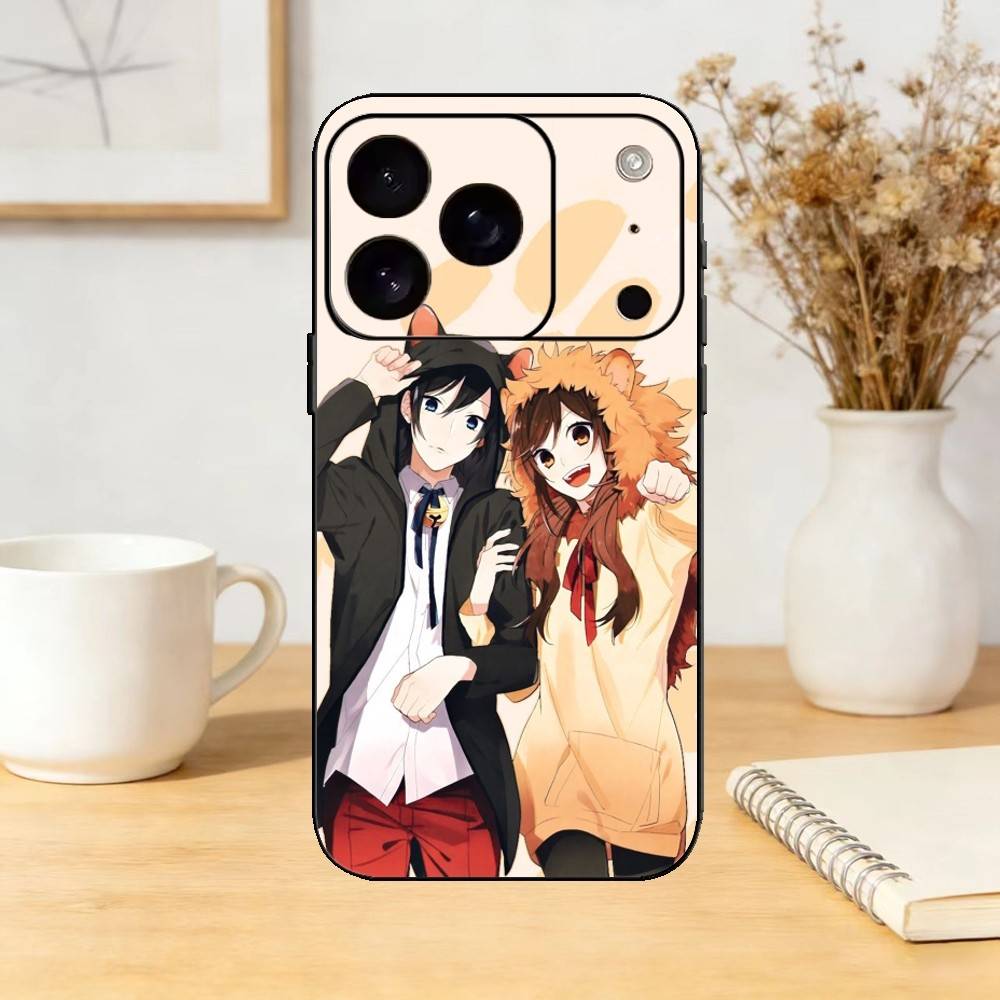 Horimiya Hori And Miyamura Phone Case Silicone Black Soft For IPhone 17,16,15,14,13,12,11,SE,Plus Pro Max