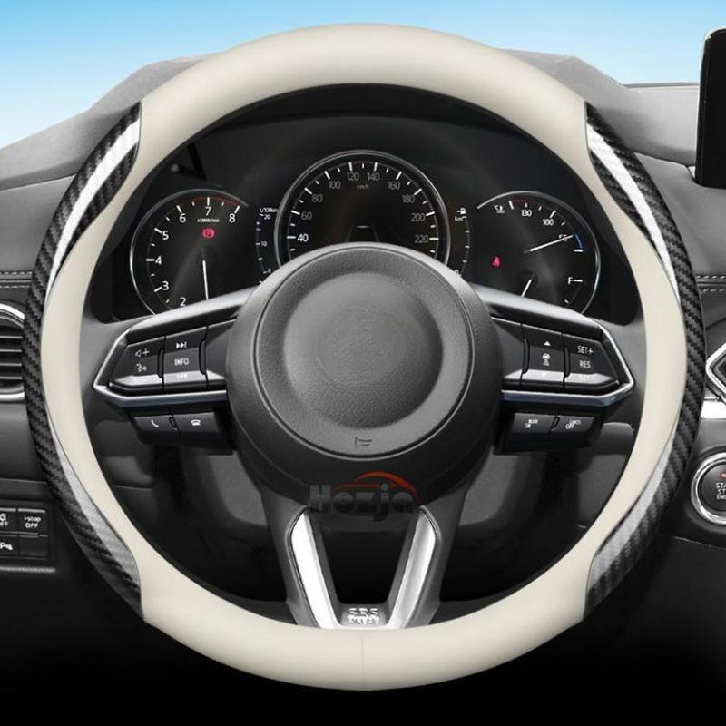 Leather Car Steering Wheel Cover for Jeep Grand Cherokee Wrangler Compass Avenger Renegade 2012 - 2023 2024 2025 Accessories