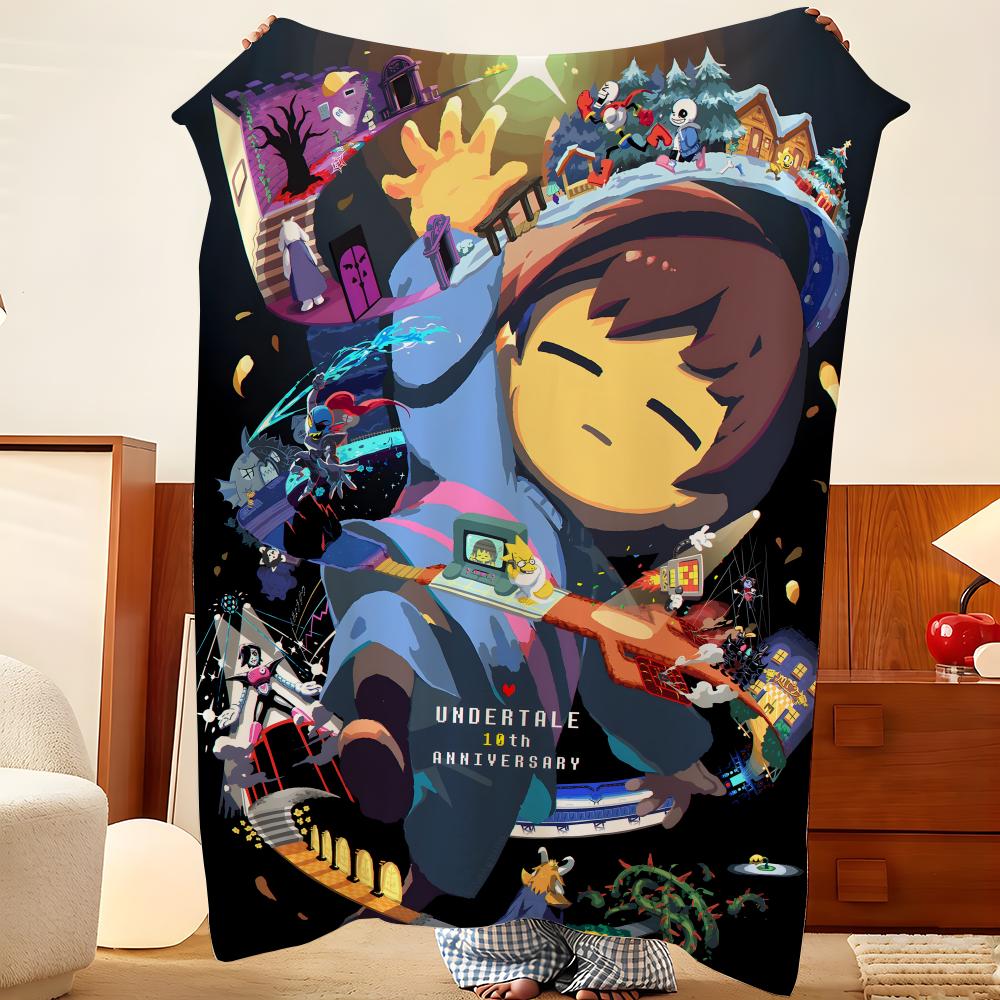 Game U-Undertale Throw Flannel Throw Blanket, Lightweight Cozy, Durable Washable cute Cool