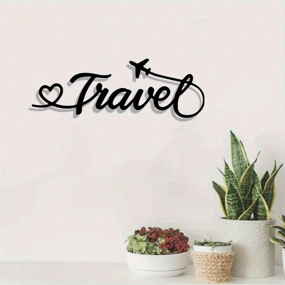 Vintage Travel Wall Decor Airplane Metal Sign Rustproof Home Gift