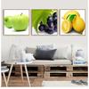 Affiches et Impressions Raisin Pomme Citron Décoration Murale Cuisine Fruits Frais Abstraits Peinture sur Toile Salon