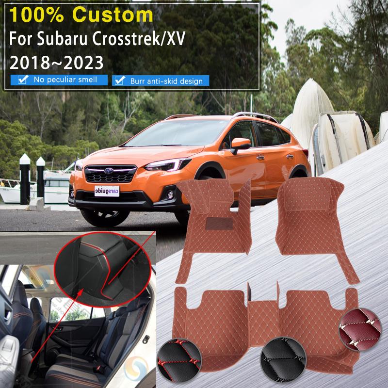 

Кожаные автомобильные коврики для Subaru Crosstrek XV Kurosutorekku GT 2018 ~ 2023, противогрязные накладки, автомобильные матовые коврики, автомобильные аксессуары