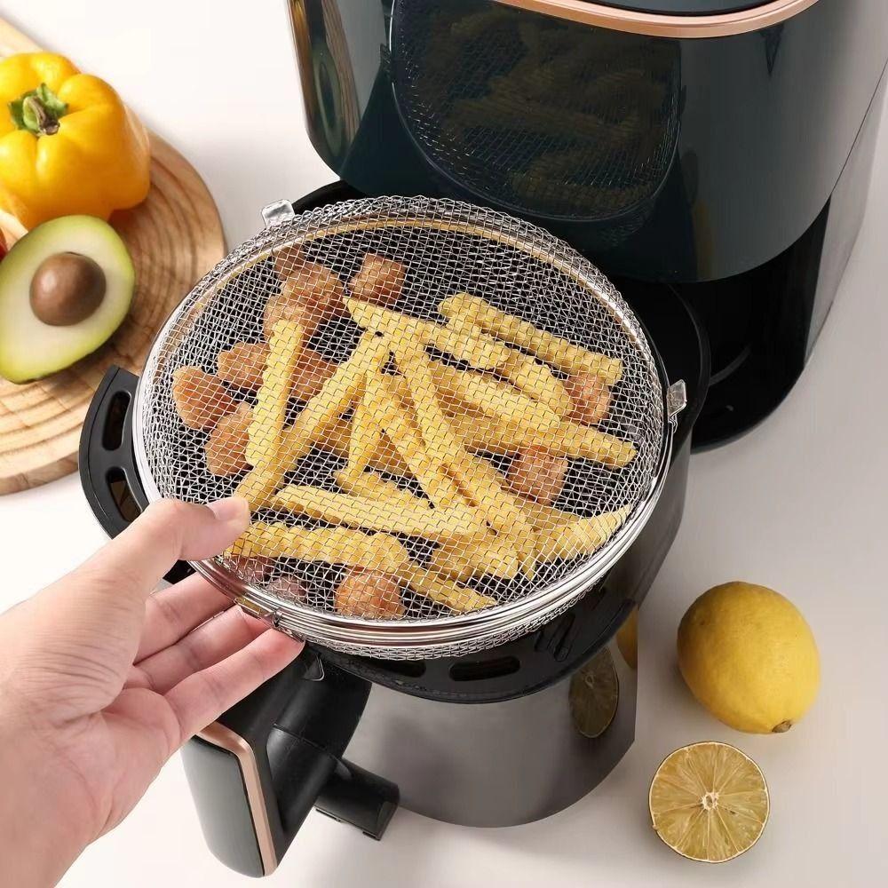 Quickly Drain Oil Airfryer Basket Rust-proof Food Storage Baskets  Air Fryer Accessory
