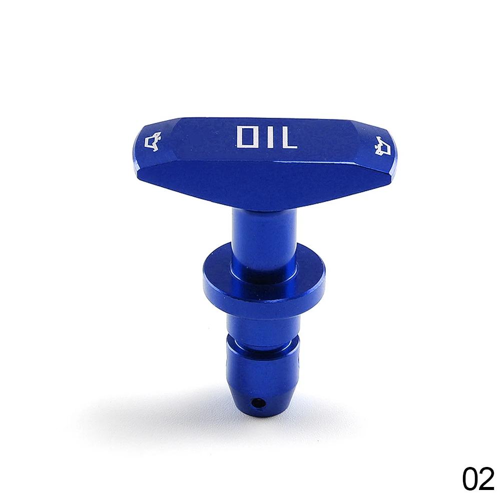 

Car Universal Oil Dipstick Pull Handle Engine Oil Pullhandle Aluminum Billet Automobile Replacement Modification Decoration синий