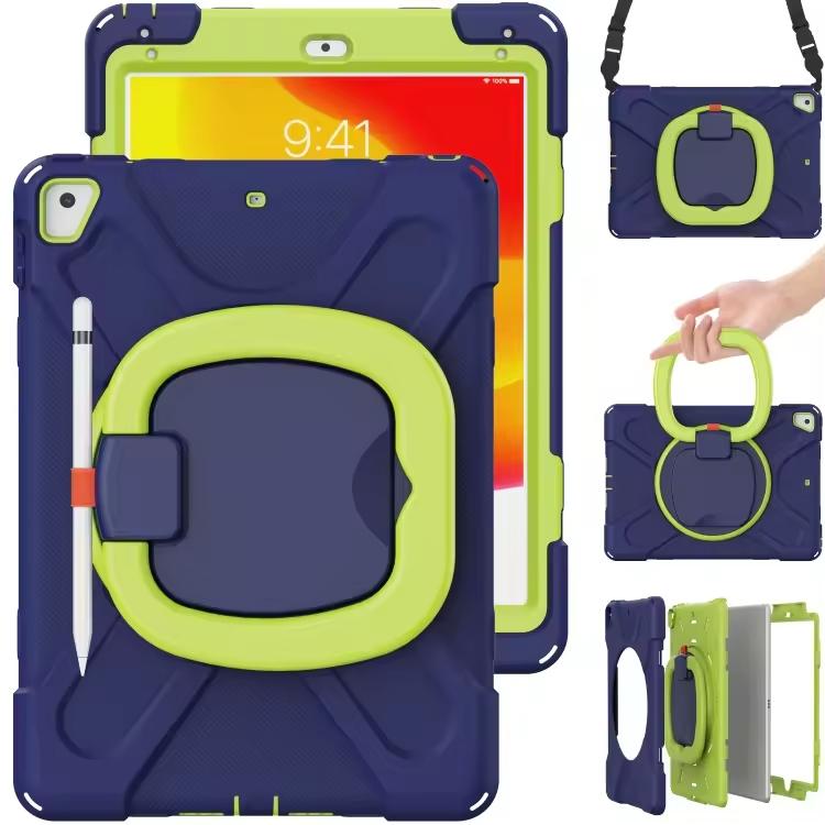 Shockproof Silicone Case with Stand Holder, Hand Strap & Adsorbed Pencil Slot case for iPad 10.2 (2019/2020/2021) Bulk