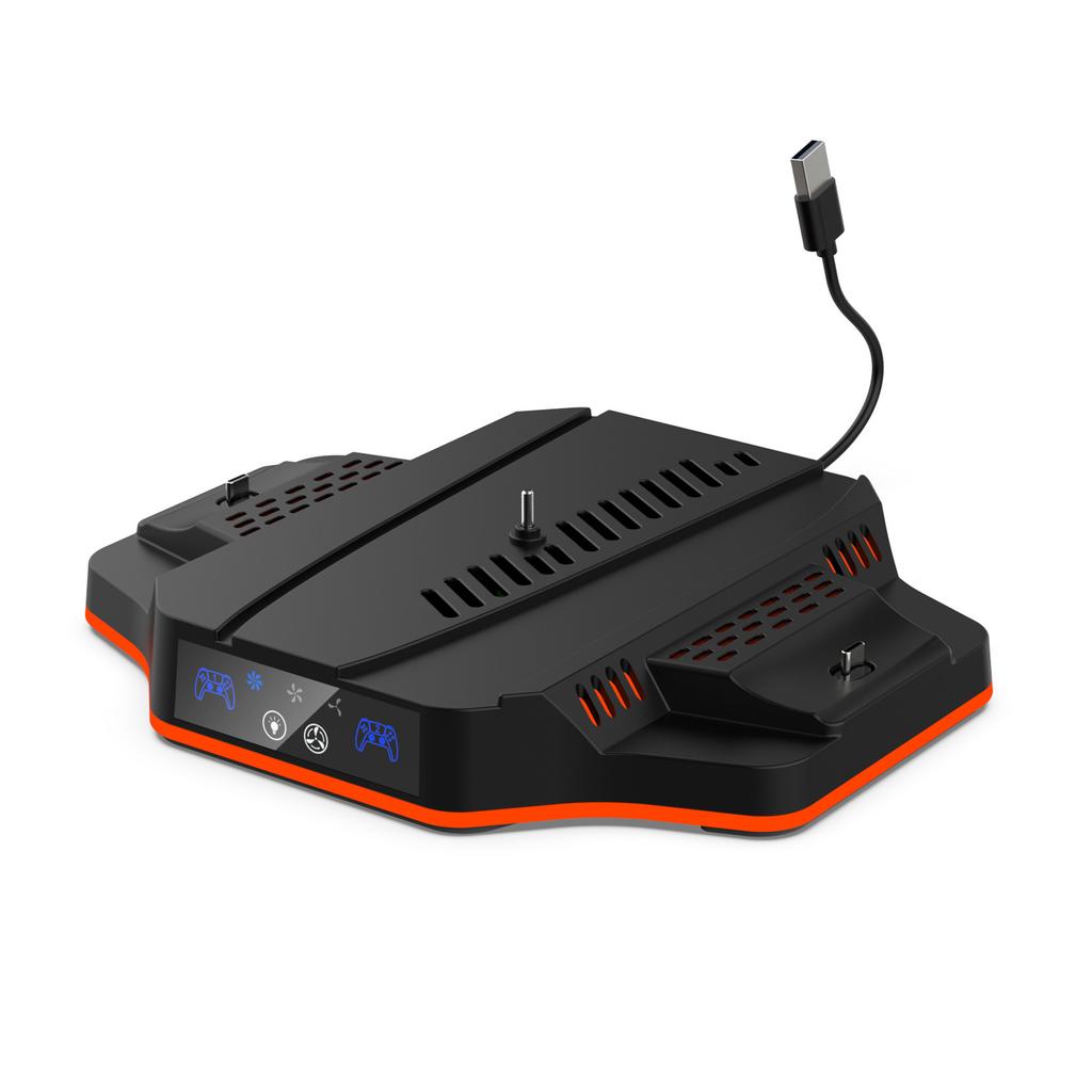 Wielofunkcyjna podstawa chłodząca z stacją dokującą do ładowania konsoli PS5 Slim