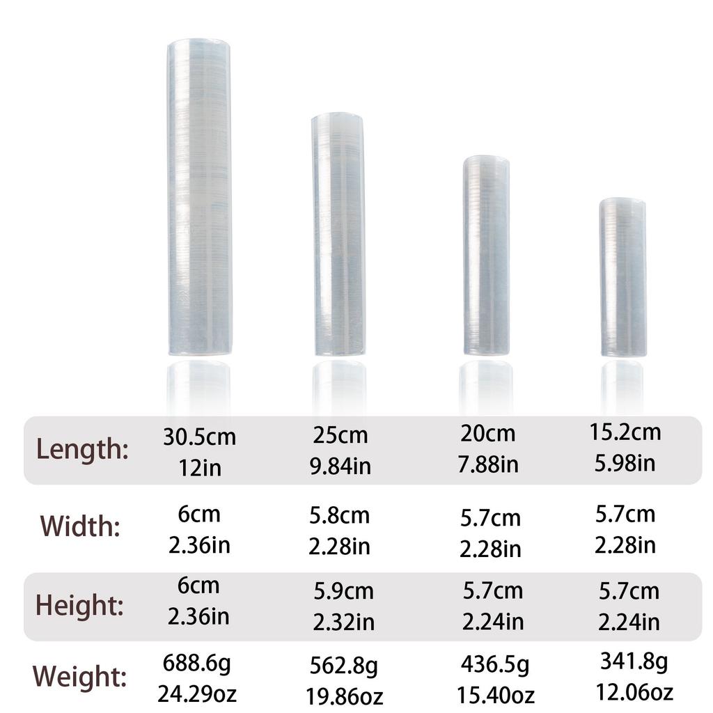 15/30cm Clear Stretch Film Wrap 500% Stretch Ability Waterproof Shrink Wrap for Moving Shipping Storage, Prevents Scratches
