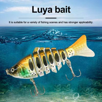 5Pcs 10CM/16G Multi-Jointed Fishing Lure with Hooks Realistic Sinking 7-Section Swimbait Bionic Hard Artificial Bait Freshwater Saltwater Fishing