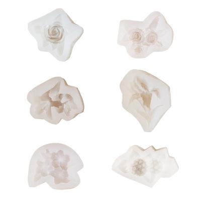 Rose Flower Candle Silicones Molds Fondant Soap 3D Cake Molds Cupcakes Jellys Candy Chocolate Decoration Baking Tool Moulds