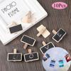 Garden Ornament Price Stand Wooden Memo Mini Blackboard Notice Sign Chalkboard Message Note Clip