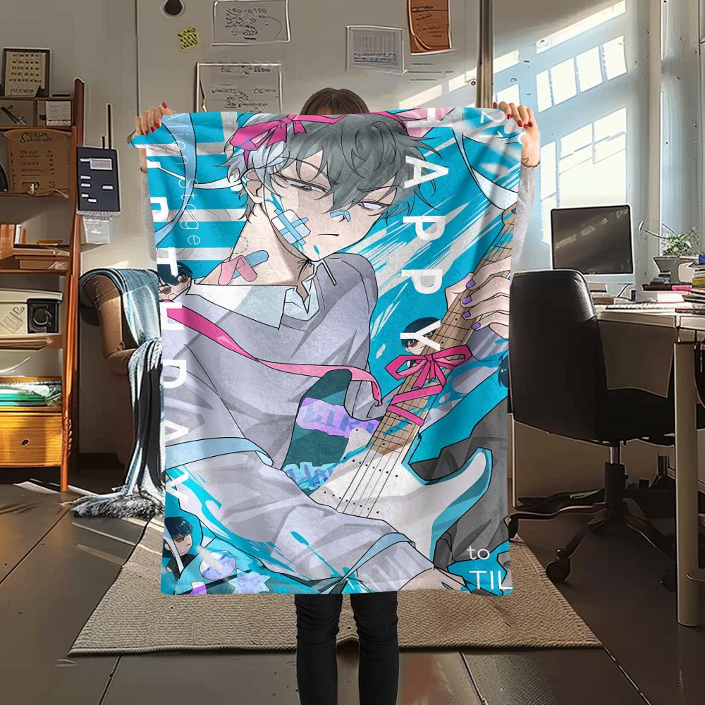 1PC Alien Stage Print Flannel Blanket, High quality All Seasons, Home Decor, Warmth and Comfort, Perfect for Christmas Gifts