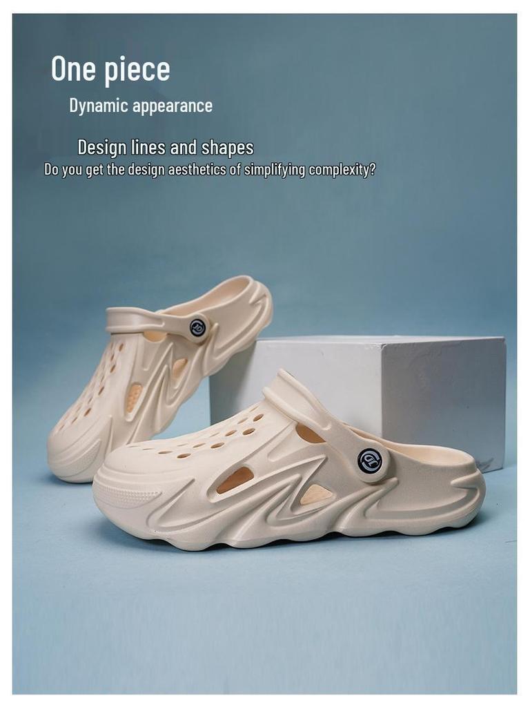 2025 Herren Atmungsaktive Dicksohlige Zehengeschlossene Gartensandalen für Strand & Outdoor