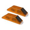 2pcs Solar Strobe Warning Light LED Warning Lamp High Bright Waterproof Light Control Flashing Bcon Barricade Construction   Traffic Light