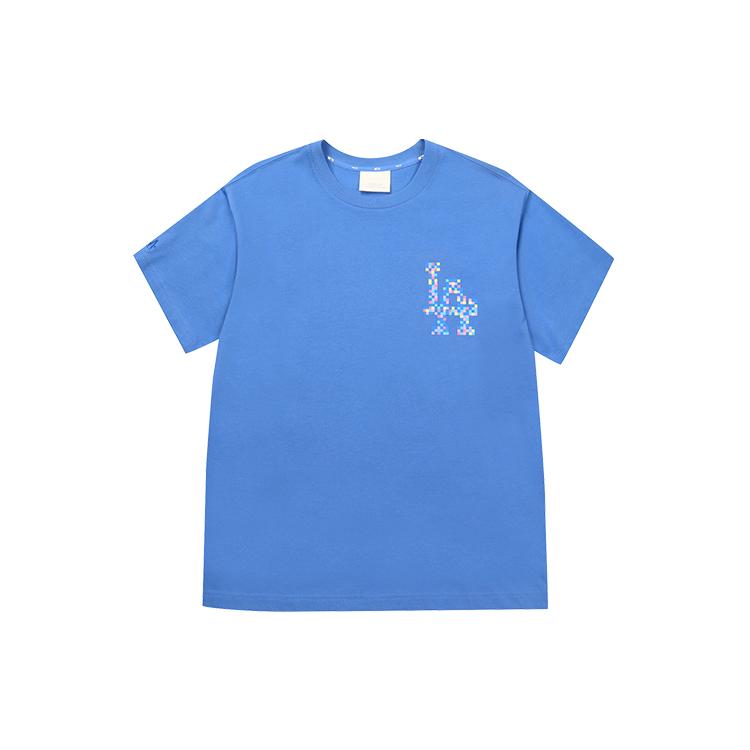 MLB Base Logo T Shirts Unisex Blue Crew Neck Moderate Straight Fit 31TSN2131-07U M