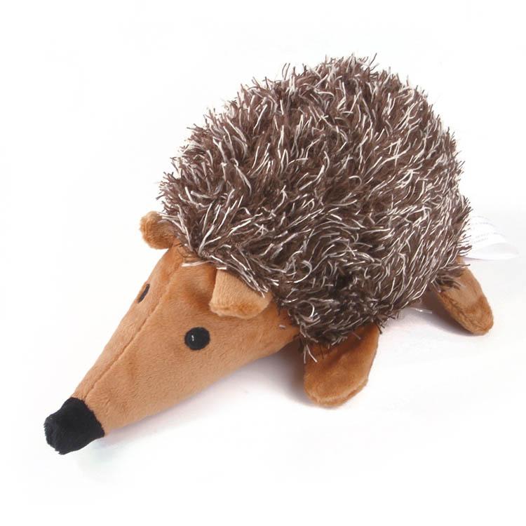Hedgehog Plush Dog Toy with Squeaker Durable Chew Molar Interactive Pet Accessory for Puppy