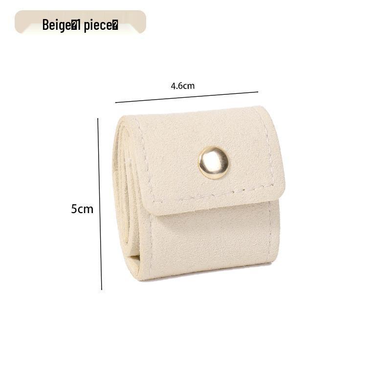 

Compact Travel Jewelry Pouch with Compartments for Earrings and Rings Felt Fabric