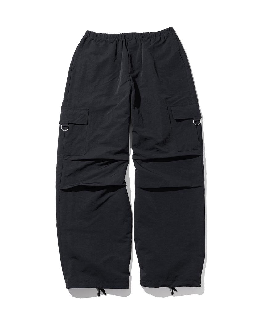 MASSNOUN D-Ring Parachute Cargo Pants Mfitp002-Bk