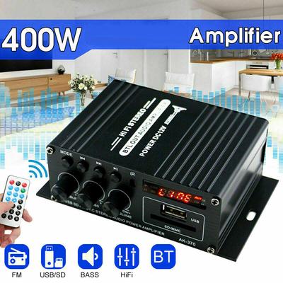 ?400W 2x200W Stereo HiFi Auto Heim Subwoofer Audio Verstärker Amp Sound Lautsprecher Bluetooth EDR Audio