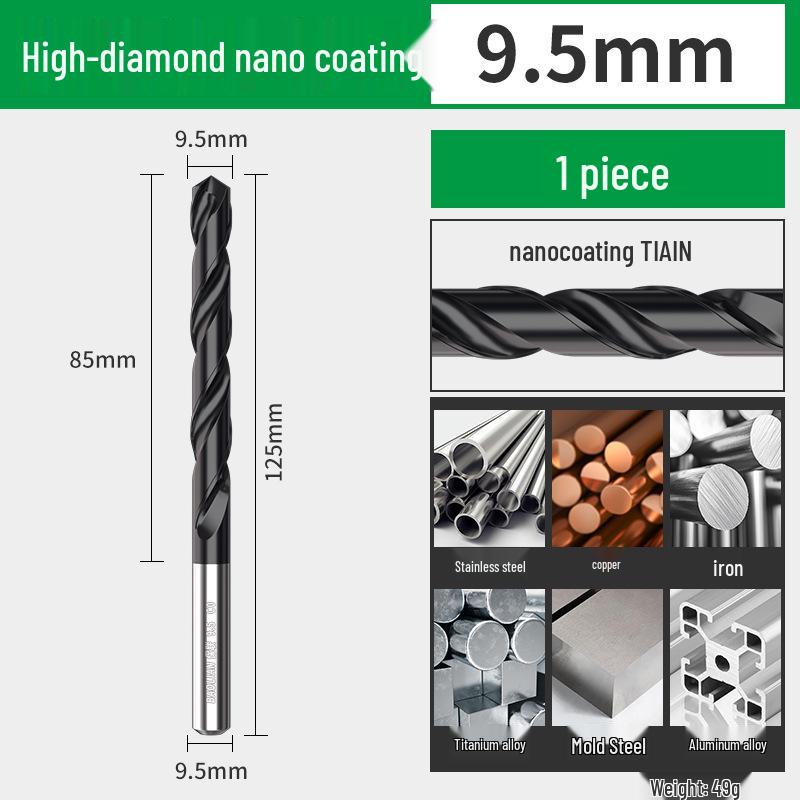 Nano Twist M35 Cobalt Straight Shank Drill Bit: Industrial-Grade with Large Capacity Spiral Flute for Fast Chip Removal