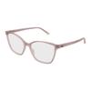 Gucci Optical Glasses [Available Prescriptions] Brand Logo, Integrated 003 (Pink Frame/clear Lens) 54-16-140 Dust Bag + Glasses Case (random Color)