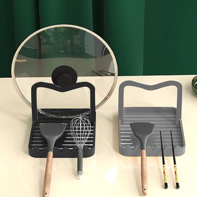 Kuchyňský stolní držák pokliček skládací multifunkční stojan na pokličky stojan na odkládání špachtlí odkladač pokliček kuchyňský organizér