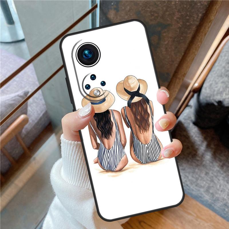 Best Friends BFF Matching For Honor Magic 8 Pro 5 6 7 Lite Case Cover For Honor 90 70 50 400 200 X8a X8b X9a X9b X9c
