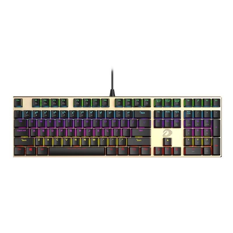 Dareu EK815 Mechanical Keyboard – 108-Key Alloy, Black, Blue, Red, Brown Switches, Wired for E-sports, Gaming, and Office Use.