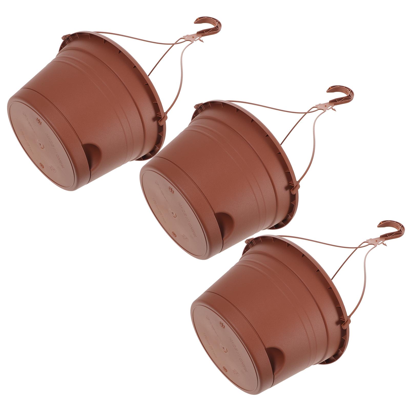 

3 шт. цветочный горшок пластиковый подвесной кашпо для растений контейнер для цветов садовые горшки красный