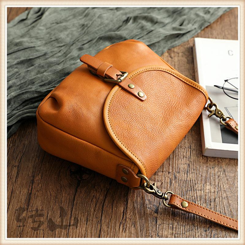 Retro Genuine Leather Women Summer Small Bag 2026 New Simple Leisure Nature Cowhide Female Shoulder & Crossbody Bags