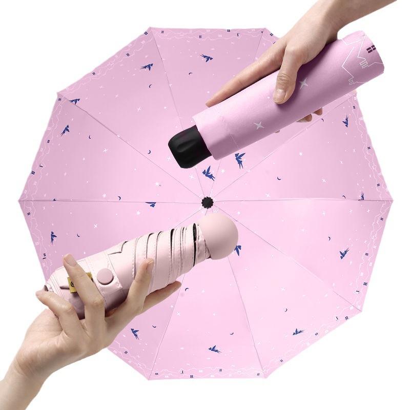 Manual Umbrella Large Dual-purpose Umbrella Female Student Sun Protection Anti-UV Parasol Sun Umbrella UPF Sun Protection