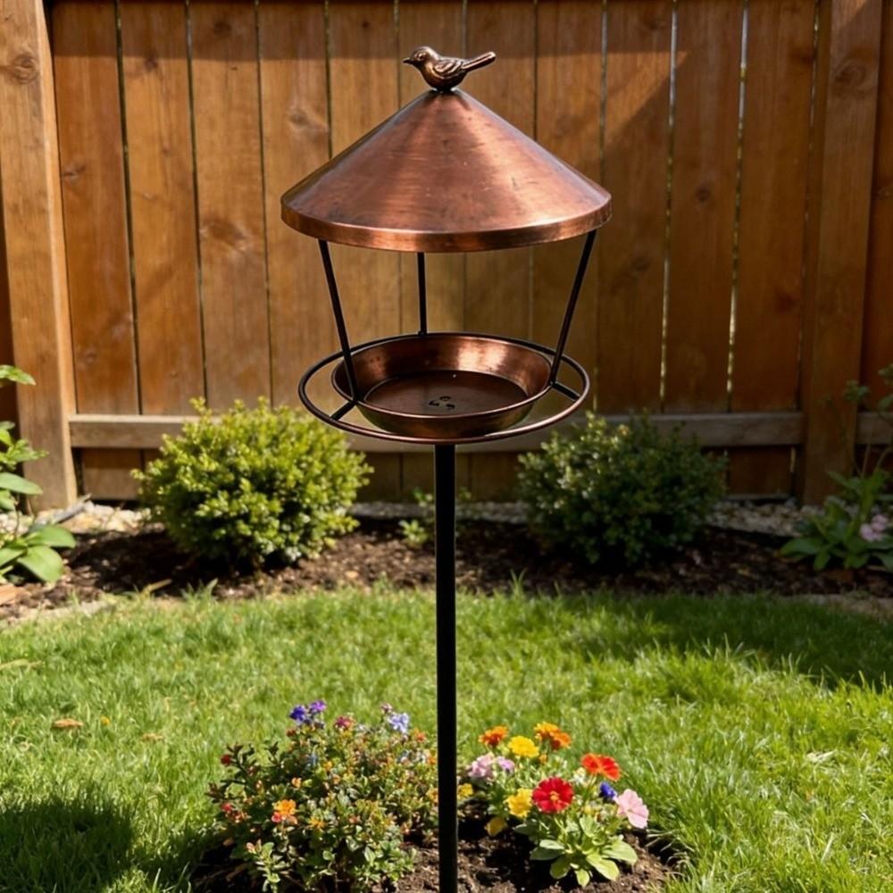 Weatherproof Standing Bird Feeder Spill Guard Bird Feeder Tray Wild Feeding Station Garden