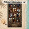 Horse Theme Soft Beach Towel Personalized Custom Name Text Towel Portable for Beach Pool Travel