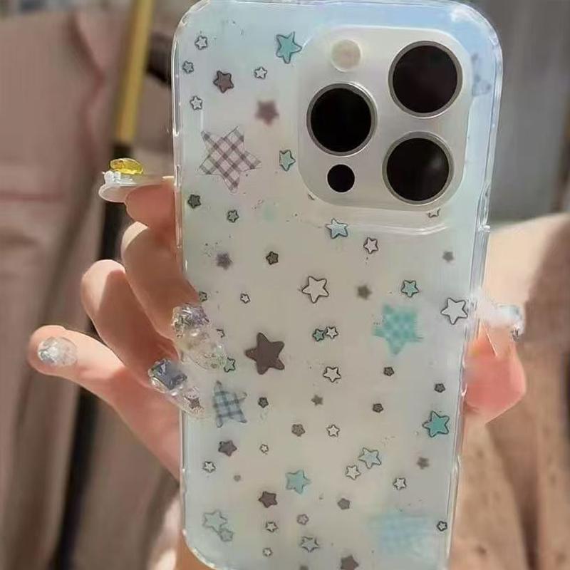 Fashion Y2k Blurred Variable Star Phone Case For iPhone 16 15 14 12 13 11ProMax Mini Pro XR XS 78Plus Anti Drop Protective Cover