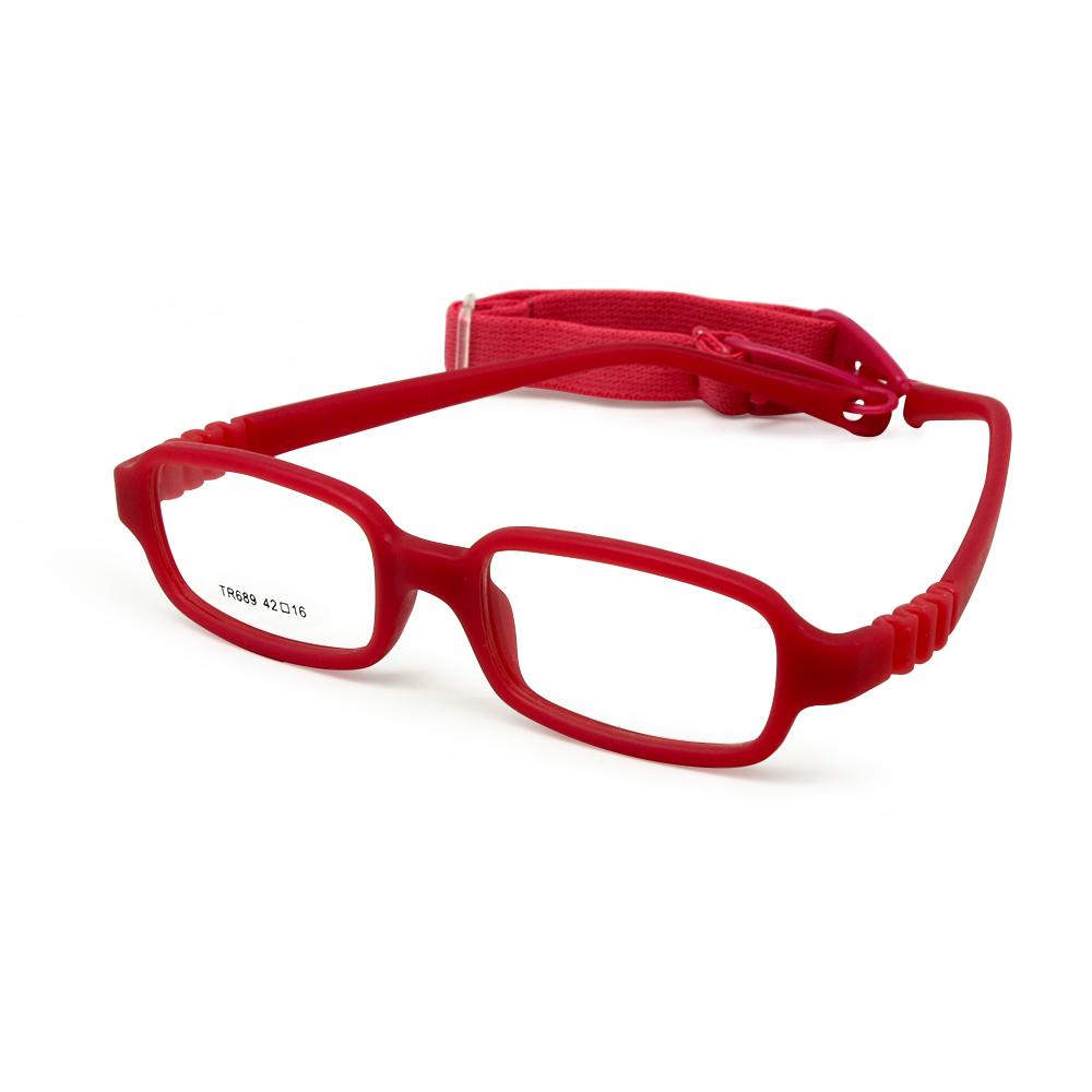 Baby Girl's Boy's Glasses Size 42mm with Cord No Screw One-piece Flexible Toddler Bendable Children Glasses Frame
