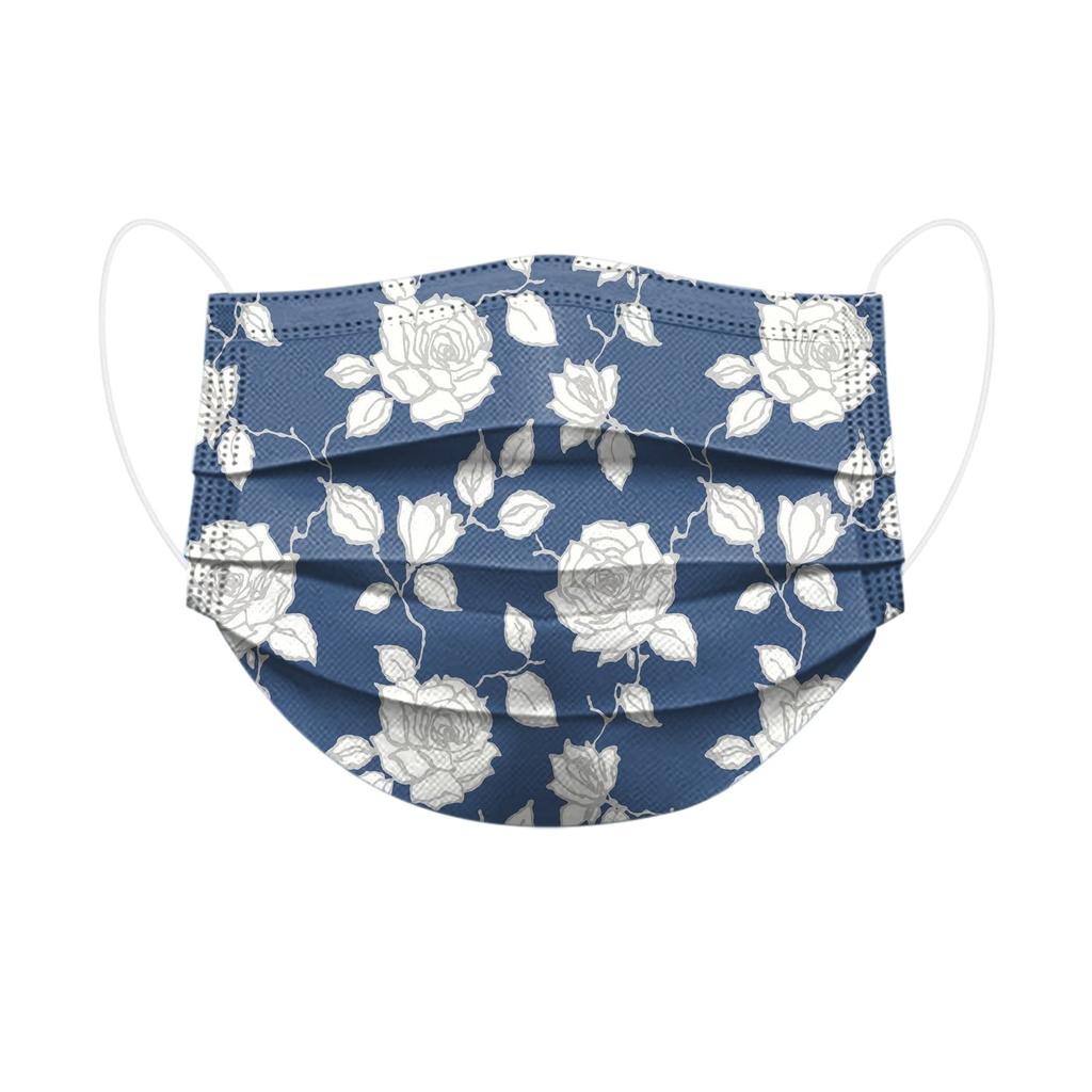 50PCS Adult Fashion Print Disposable Face Mask 3 Ply Earloop -