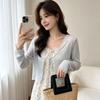 Traditional Style Lace-up Sun Protection Cardigan Lightweight Women's Outerwear Cover-up Summer Shawl Small Blazer Jacket