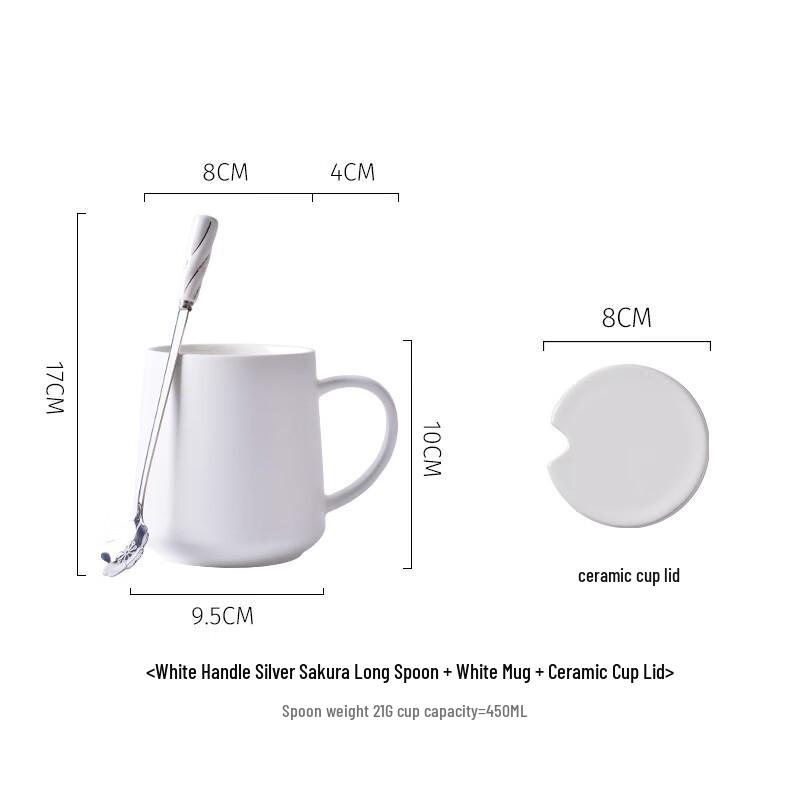 Ally Ceramic Coffee Mug Set with Lid and Spoon