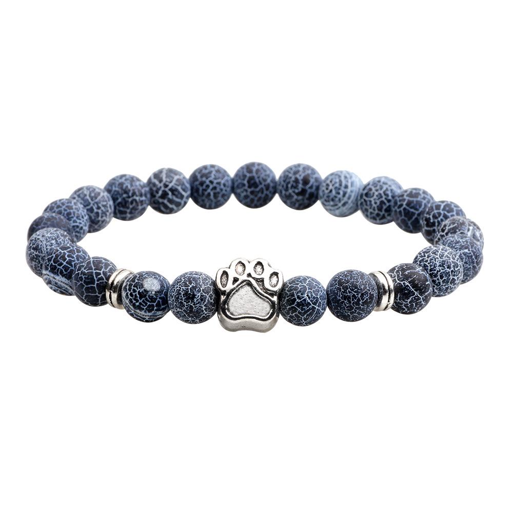 

Natural Stone Cat Paw Bracelet: Tiger Eye & Blue Turquoise
