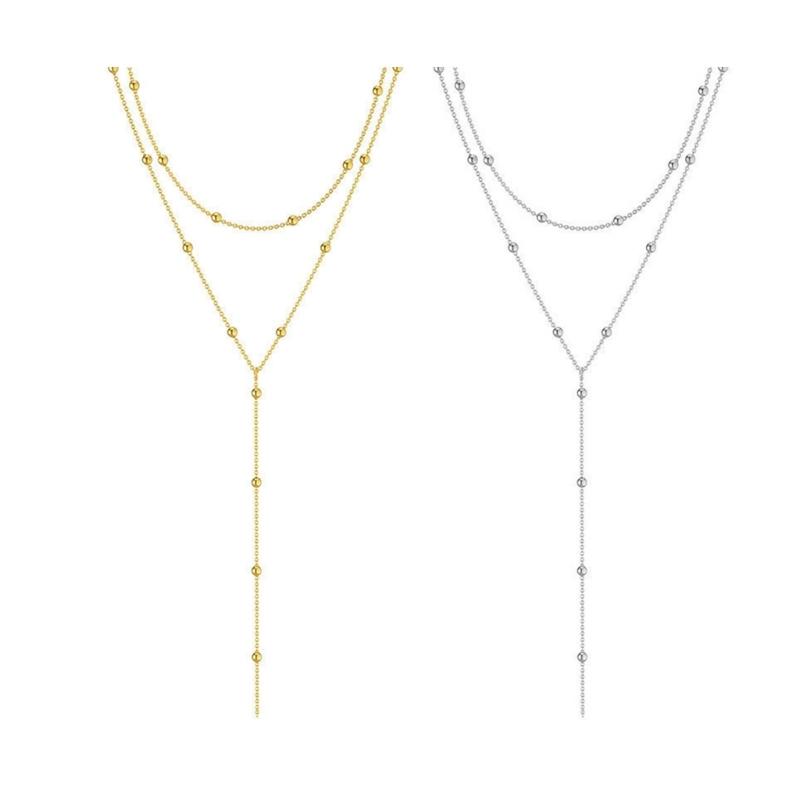 Stylish Multiple Strand Chain Necklace Delicate Fringe Designs Sturdy Alloy Accessory for Daily or Formal Wear